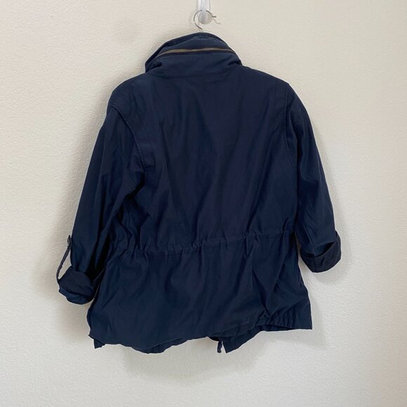 Abercrombie & Fitch Navy Cinched Waist Utility Anorak Jacket Size Small - Picture 9 of 9